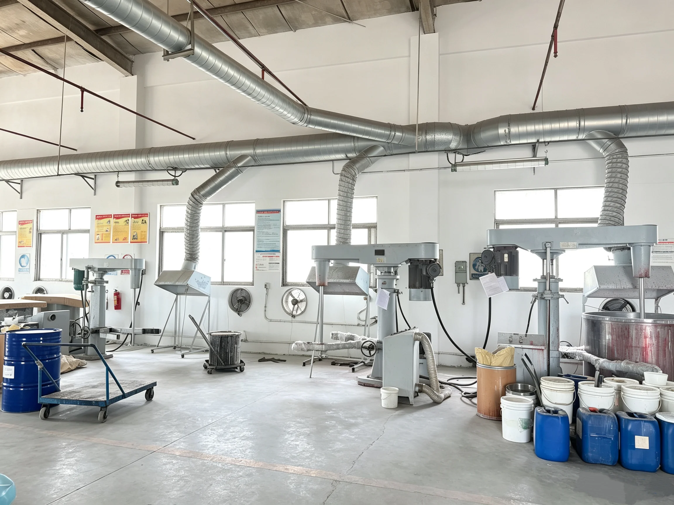 linkonink production workshop — disperser and ventilation system