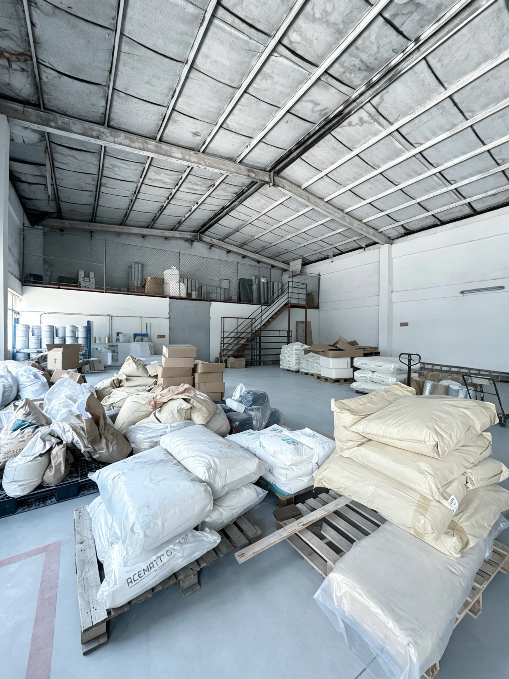 linkonink packaging and raw material area — bagged raw materials
